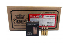 Sterling - 7.62x39 FMJ Ammunition,123 Grain, Brass Case, Boxer Primed, Non-Corrosive, Reloadable- 1000 Round Case - AM8190