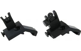 TacFire IS003 45 Degree Sight Set Flip Up Black Anodized for AR-Platform