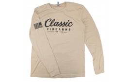 NEW!! Classic Firearms Long Sleeve Shirt - Tan