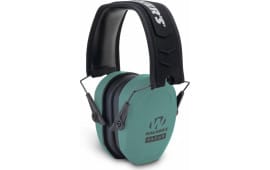 Walker's GWP-RSMPAS-TL Razor Slim Passive Muff 27 dB Over the Head Polymer Teal Ear Cups with Black Headband & White Logo