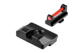 TruGlo TG-132G4 Fiber-Optic Pro Low Set Red Front, Black Rear with Black Finished Frame for MOS Glock 17,19,34,35,45