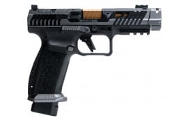 Canik TTI Combat Smoke 9mm 4.6" Bronze Bbl, 21rd Semi-Auto Pistol, Fluted, Compensated, Two-Tone Black/Smoke, Designed W / Taran Tactical Innovations 