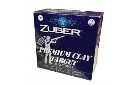 Zuber 12 Gauge 7.5 Lead Shot, 2.75", 1 OZ, 1265 FPS, Clear Case, 25/Box, 250 Rd Case - Made In Turkey