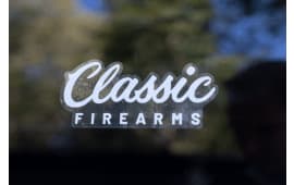 New Classic Firearms Logo Vinyl Sticker - White