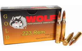 Wolf Gold .223 55 GR Premium Grade FMJ Ammo - 20 Round Box