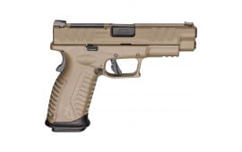 Springfield Armory XD-M Elite Semi-Automatic 10mm Optic Ready Pistol, 4.5" Barrel, Match Enhanced Trigger Assembly, 16+1 Capacity - Desert FDE - XDME94510FHCOSP