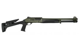 Ermox X-Defense-KH Semi Auto M4 Type Tactical Shotgun, 12 Ga, Gas Piston Operated, 5+1, 18.5" Barrel, Fiber Optic Front Sight, Chokes , ODG Cerakote, 