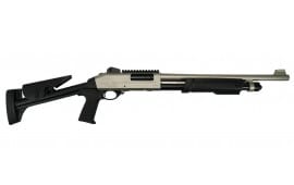 Ermox X-PRO-M Tactical Pump Action Shotgun,12 Gauge, 5+1, 3" Chamber, 18.5" Barrel, Fiber Optic Front Sight, Skeleton Stock, Marine Finish,      