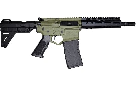 ATI Omni Maxx Hybrid AR-15 Pistol, .223/5.56 7.5" Barrel, 7" M-LOK Rail w/ Blade Pistol Brace - Battlefield Green