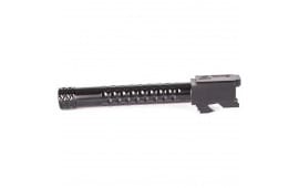 Zev Technologies BBL17DSDLC Match Grade Glock 17 Compatible Barrel, Dimpled, Threaded, Black