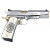 Girsan MC1911S Liberador .38 Super 5" Barrel 8rd Semi-Auto Pistol, CHROME/GOLD ENGR. - 391055