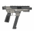 Masterpiece Arms Defender K, 9mm, 4.5" Barrel, Semi-Automatic, 4.5" Threaded Barrel (1/2x28), Side Charging, Accepts Glock Magazines - 30 Round Mag - Grey/Black
