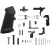 TacFire LPK01USA AR-15 Complete Lower Parts Kit W / Black A2 Grip Black