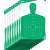Allen EZ Aim Silhouette Target 12"x18" Paper Green/White 10-Pack.