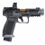 Canik TTI Combat Smoke 9mm 4.6" Bronze Bbl, 21rd Semi-Auto Pistol, Fluted, Compensated, Two-Tone Black/Smoke, w/ Mecanik M03 Optic, Designed W / Taran Tactical Innovations 