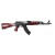 Zastava Arms AK-47 Semi-Automatic 7.62x39mm Rifle with Serbian Red Furniture, Buldged Trunnion, 1.5mm Receiver, and Chrome Lined Barrel - ZR7762SR