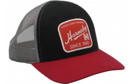Hornady Retro Tri-Color Mesh Cap Black/Red, Adjustable, One Size Fits Most.