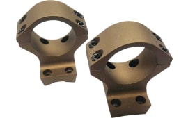 Talley SB740735 Smoked Bronze Cerakote Aluminum 30mm Tube Compatible w/Browning X-Bolt Medium Rings 1 Pair