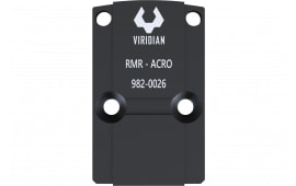 Viridian RFX45 RMR Mounting Adapter, Red Dot Sight Mount, Machined 6061 Aluminum, Hard Coat Anodized Black.
