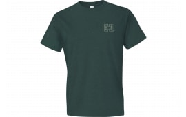 Hornady Double Rocker T-Shirt Olive Heather XL, Short Sleeve, 25% Cotton 50% Polyester 25% Rayon, Semi-Fitted.
