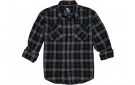 Hornady Gear 32213 Flannel Shirt Large Olive/Black/Gray, Cotton/Polyester, Relaxed Fit Button Up