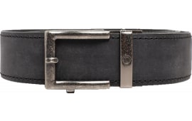 Nexbelt Operating EDC Crazy Horse Black Leather Belt, 1.50" Wide, Full-Grain Water Buffalo Leather