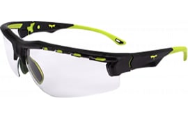 Radians Thraxus Elite Safety Eyewear, Clear Lens, Hi-Vis Frame, Adjustable Nose Piece.