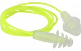Radians Resistor Flanged Earplugs Hearing Protection 27dB NRR Thermoplastic High-Visibility Green 3 Pair.