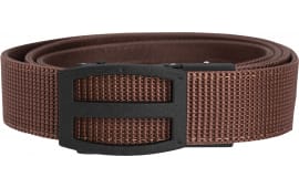 Nexbelt Titan Dark Brown Nylon EDC Belt, 1.5" Wide, Sweat-Resistant Backing.