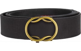 Nexbelt Grace Women’s Nylon Belt Battleship Gray/Black, Clasp Closure, Adjustable Fit.