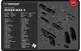TekMat TEKR17RUGERMAX9 Ruger Max 9 Cleaning Mat Black/White Rubber 11" x 17"