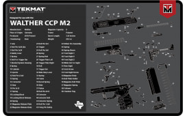 TekMat TEKR17WALCCPM2 Walther CCP M2 Cleaning Mat Black/White Rubber 11" x 17"