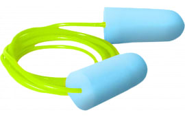 Radians Prohibitor Small Corded Foam Earplugs Hearing Protection NRR 31dB Lime Green/Light Blue 3-Pack.