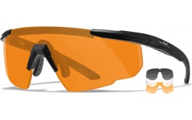 Wiley X 308 Saber Advanced Smoke Gray/Clear/Light Rust Lens Polycarbonate Matte Black Frame