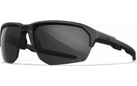 Wiley X Jakl Matte Black Wraparound Sunglasses, Captivate Grey Lens, Interchangeable, ANSI Z87.1+