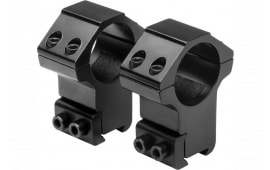 NcSTAR RB27 1" High Profile 3/8" Dovetail Scope Rings, Pair, Black, Fits 1" Tube, 1.4" Height
