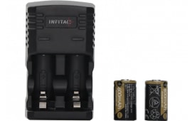 Infitac BC01 Dual-Channel Li-ion Battery Charger Kit for 3.7V CR2 Rechargeable Batteries