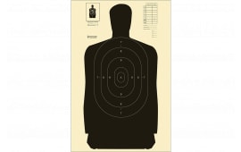 Action Target B-27S Qualification Target Paper Silhouette 24"x45" Black 100-Pack.