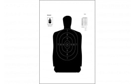 Action Target B-34 Qualification Target Black 17.5x23in 100 Pack