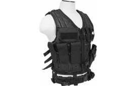 NCStar CTVL2916B Tactical Vest Black XL-XXL Tough PVC/Mesh Webbing