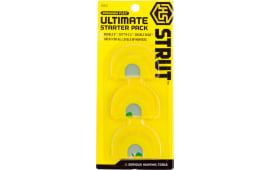 Hunters Specialties Strut 05933 Ultimate Starter Pack  Diaphragm Call Attracts Turkeys Yellow 3 Per Pkg