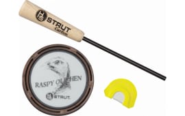Hunters Specialties Strut 07011 Raspy Old Hen  Friction Call Turkey Hen Sounds Attracts Turkeys Glass/Carbon