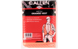 Allen Hunter's Safety Vest Mesh Blaze Orange Polyester One Size Front Tie Closure.