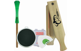 Primos 272 Turkey Caller Starter Pack Box/Diaphragm/Friction Call Attracts Turkeys Multi Color Various 3 Piece