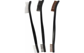 Birchwood Casey 41104 Utility Brushes Multi-Caliber Universal Bronze/Nylon/Stainless Steel Bristles 3 Per Pkg