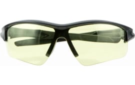 Howard Leight R02215 Uvex Acadia 99.9% UV Rated Anti-Fog Amber Lens with Black Wraparound Frame & Soft Rubber Nose Piece for Adults