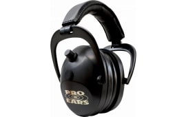 Pro Ears PEG2SMB Gold II Electronic Muff 26 dB Over the Head Black Ear Cups with Black Headband & Gold Logo for Adults 1 Pair