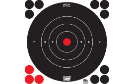 Pro-Shot SplatterShot 8" White Bullseye Self-Adhesive Target 6 Pack, Includes Pasters.