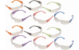 Pyramex S4110MP Intruder Glasses Anti-Scratch Polycarbonate Clear Lens with Multi-Color Temples 12 Pair