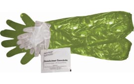GSM Outdoors HME GCG-4 Game Cleaning Gloves 4 Pack, Shoulder-Length and Form-Fitting Gloves with Towelette.